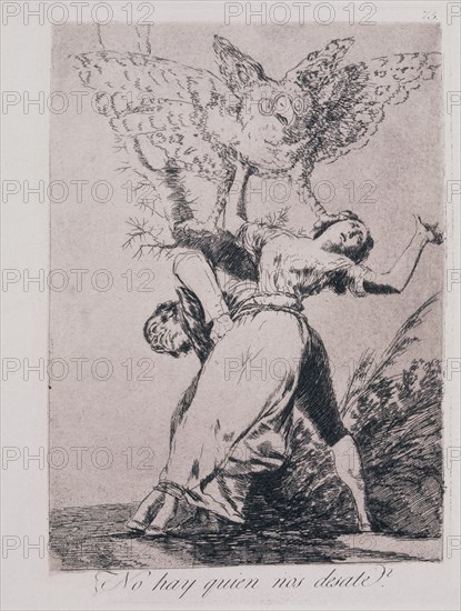 Goya, Capricho no. 75: Can't Anyone Untie Us?