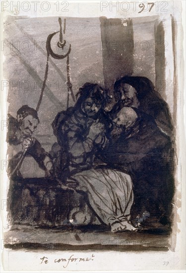 Goya, dessin (Tu te soumets)