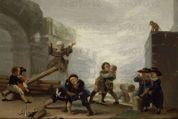 Goya, Children playing with a Seesaw