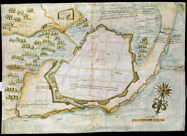 ANTONELLI B
PLANTA DE CARTAGENA DE INDIAS Y SUS FORTIFICACIONES 18/4/1584-420X590 MM-
SEVILLA, ARCHIVO INDIAS
SEVILLA
This image is not downloadable. Contact us for the high res.