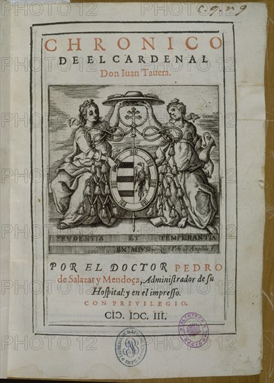 SALAZAR MENDOZA
CHRONICO DE EL CARDENAL D JUAN TAVERA-PORT
MADRID, BIBLIOTECA NACIONAL PISOS
MADRID