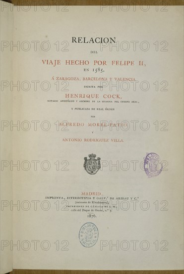 COCK ENRIQUE
RELACION DEL VIAJE HECHO POR FELIPE II EN 1585 A ZARAGOZA,BARCELONA Y VALENCIA-MADRID 1876
MADRID, BIBLIOTECA NACIONAL PISOS
MADRID
This image is not downloadable. Contact us for the high res.