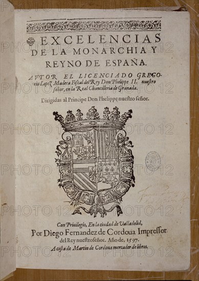 LOPEZ MADERA
EXCELENCIAS DE LA MONARQUIA Y REYNO DE ESPANA
MADRID, BIBLIOTECA NACIONAL RAROS
MADRID