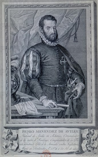 PEDRO MENENDEZ DE AVILES-1574-GENERAL DE LA ARMADA(1519/74)
MADRID, BIBLIOTECA NACIONAL B ARTES
MADRID