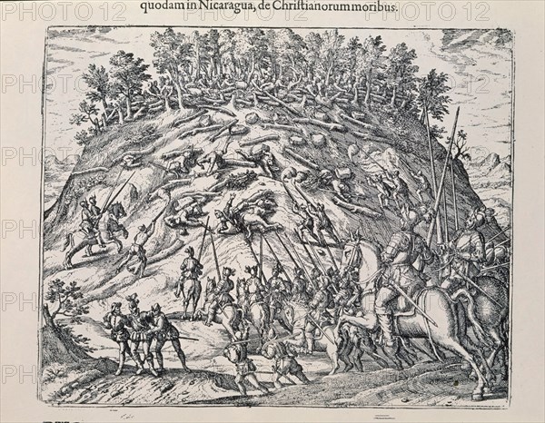 BRY THEODORE 1528-1598
GRANDES VIAJES 1590. GRABADO FLAMENCO-AMERICA-PARTE 4-GRABADO-BATALLA ENTRE INDIOS Y ESPAÑOL
MADRID, BIBLIOTECA NACIONAL RAROS
MADRID
This image is not downloadable. Contact us for the high res.