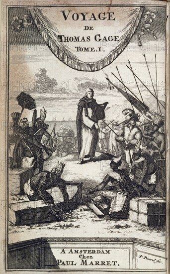 GAGE
NUEVA RELACION DE LOS VIAJES-GRABADO-MONJE PREDICANDO
MADRID, BIBLIOTECA NACIONAL RAROS
MADRID