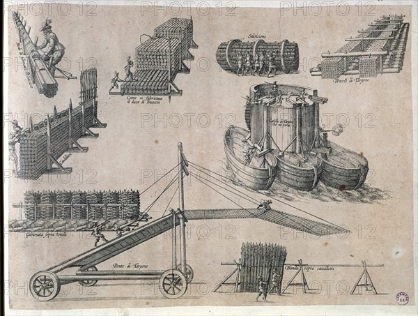 GRABADO-CONSTRUCCIONES DEFENSIVAS PARA GUERRA P BAJOS
MADRID, BIBLIOTECA NACIONAL B ARTES
MADRID