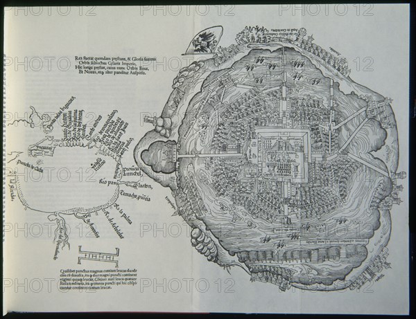 CORTES HERNAN 1485/1547
SEGUNDA Y TERCERA CARTA DE RELACION-MAPA-CIUDAD DE MEXICO