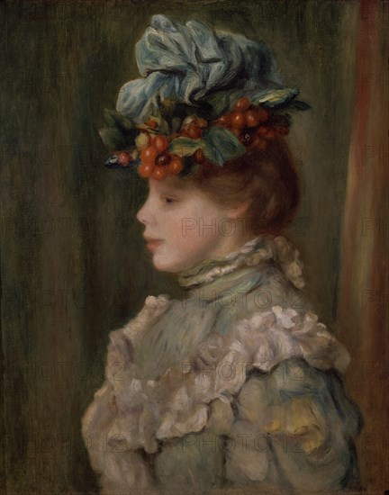 RENOIR AUGUSTE 1841/1919
LA MUJER DEL SOMBRERO CON CEREZAS
MADRID, COLECCION DUQUES DE ALBA
MADRID