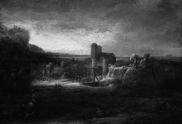 Harmenszoon Van Rijn Rembrandt, dit Rembrandt (1606-1669)
PAISAJE
MADRID, COLECCION DUQUES DE ALBA
MADRID