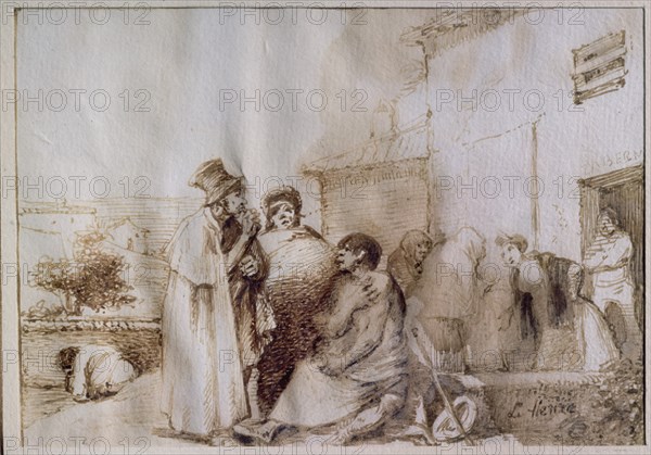 ALENZA LEONARDO 1807/45
PORDIOSEROS -S XIX- DIBUJO A PLUMA Y AGUADA- PAPEL- 105x145mm
MADRID, COLECCION DUQUES DE ALBA
MADRID