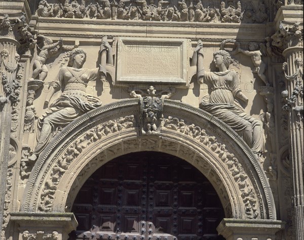 VANDELVIRA ANDRES 1509/75
DETALLE ARCO DE LA PUERTA
UBEDA, CAPILLA DEL SALVADOR
JAEN
This image is not downloadable. Contact us for the high res.