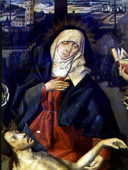 NUÑEZ JUAN DE
PIEDAD CON S VICENTE-S MIGUEL Y DONANTE-DET MARIA (CUADRO EN LA SACRISTIA MAYOR)
SEVILLA, CATEDRAL
SEVILLA