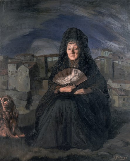 Ignacio Zuloaga (1870-1945)     DOÃëA ROSITA GUTIERREZ - 1915 - OLEO/LIENZO - 166,5x140 cm.