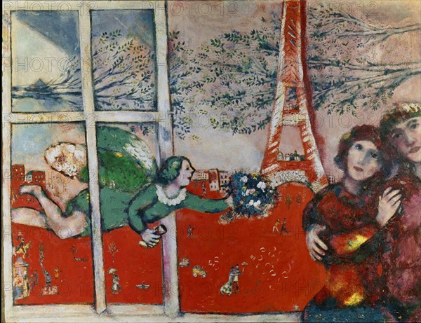Chagall, Les mariés de la Tour Eiffel