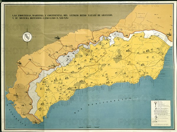 TORRES C
MAPA DEL SIST DEFENSIVO Y FRONTERAS DEL REINO NAZARI ENTRE 1246/1340