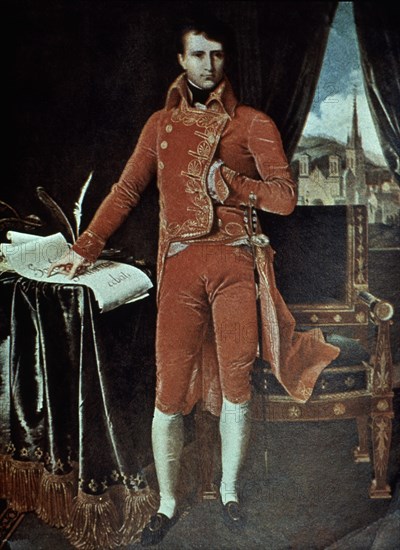 NAPOLEON BONAPARTE EN LA EPOCA DE CONSULADO
TURIN, BIBLIOTECA NACIONAL
ITALIA