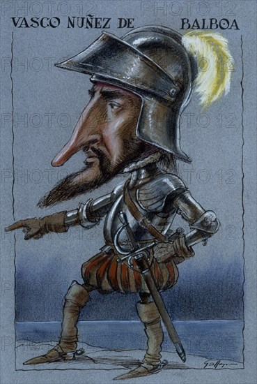 GALLEGO
CARICATURA-VASCO NUNEZ DE BALBOA