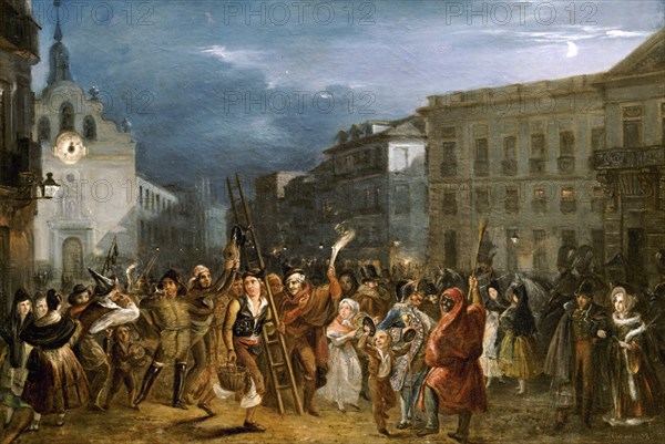 CASTELARO Y PEREA J
LA NOCHE DE REYES EN LA PUERTA DE SOL-1839-O/L-I.N.4014-67X97CM-
MADRID, MUSEO MUNICIPAL
MADRID