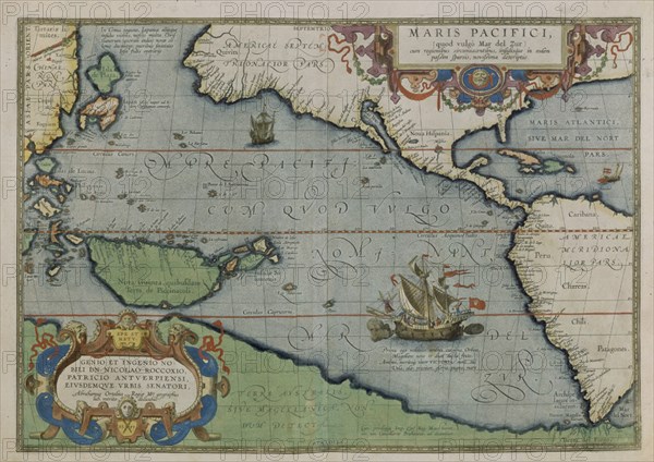 ORTELIUS ABRAHAM 1527/98
MAPA DEL OCEANO PACIFICO-1589
MADRID, SERVICIO GEOGRAFICO EJERCITO
MADRID