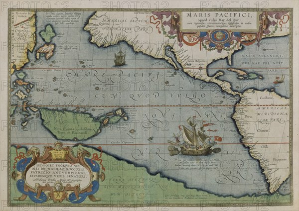 ORTELIUS ABRAHAM 1527/98
MAPA DEL OCEANO PACIFICO-1589
MADRID, SERVICIO GEOGRAFICO EJERCITO
MADRID