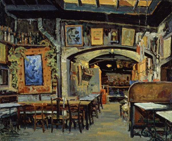 GRACIA MANUEL DE 1937-
EL CAFE DE PUEBLO
MADRID, COLECCION PARTICULAR
MADRID