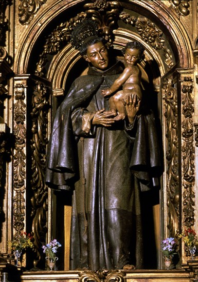 MORA JOSE DE 1655-1724
SAN ANTONIO DE PADUA CON EL NIÑO- ESCULTURA BARROCA EN MADERA S XVII
GRANADA, IGLESIA DE LAS ANGUSTIAS
GRANADA