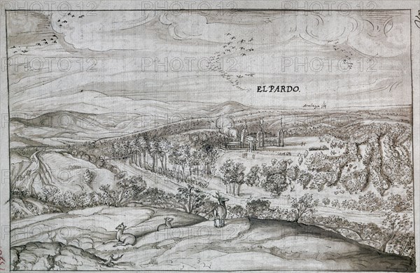 MS II-1028-F 98 RECTO-DIBUJO DE EL PARDO
MADRID, PALACIO REAL-BIBLIOTECA
MADRID