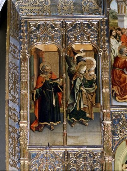 FERNANDEZ ALEJO 1475-1545
CAP ARCANGEL S GABRIEL-S PEDRO-MAESE RODRIGO-RETABLO MAYOR-DETALLE
SEVILLA, CATEDRAL
SEVILLA