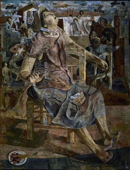 LOPEZ ANTONIO 1936/
MUJERES MIRANDO LOS AVIONES-1953-4-OLEO
MADRID, COLECCION PARTICULAR
MADRID
