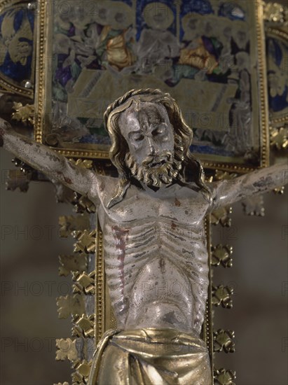 CRUZ DE LOS ESMALTES S XIV-DET DE JEUS CRUCIFICADO
GERONA, CATEDRAL-MUSEO
GERONA