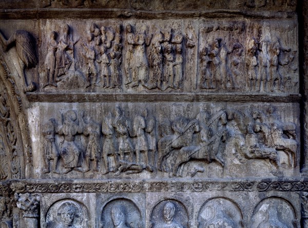 PORTADA-DET DERECHA-EXODO-MANA-PASO MAR ROJO-MOISES
RIPOLL, MONASTERIO DE SANTA MARIA
GERONA