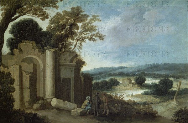 COLLANTES FRANCISCO 1599/1656
PAISAJE CON RUINAS-67X105 CMS
MADRID, FUNDACION SANTAMARCA
MADRID