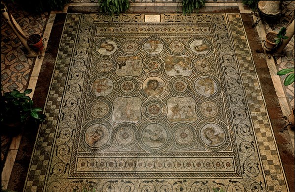 MOSAICO ROMANO-AMORES DE JUPITER,POLIFEMO Y ESTACIONES DEL AÑO(EN ANGULOS)PROC ITALICA
SEVILLA, CASA CONDESA LEBRIJA
SEVILLA