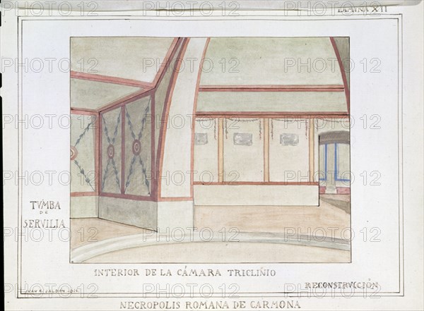 LAM-NECROPOLIS CARMONA-CAMARA TRICLINIO-RECONST
SEVILLA, MUSEO ARQUEOLOGICO
SEVILLA