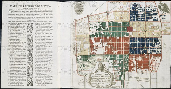 CIUDAD DE MEXICO EN 1782 DIVIDIDA EN CUARTELES-MP 3879 QUART
SEVILLA, ARCHIVO INDIAS
SEVILLA