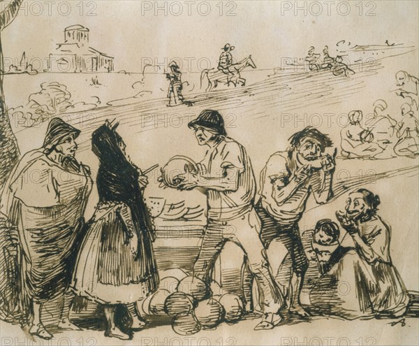 ALENZA LEONARDO 1807/45
EL MELONERO-DIBUJO N 4
MADRID, MUSEO ROMANTICO
MADRID
