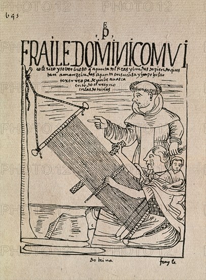 Poma de Ayala, Dominican monk beating an Indian