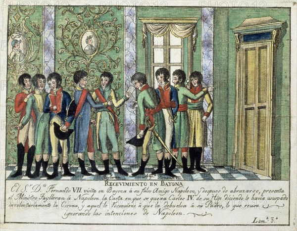 Recontre entre Ferdinand VII d'Espagne et Napoléon à Bayonne, 1808