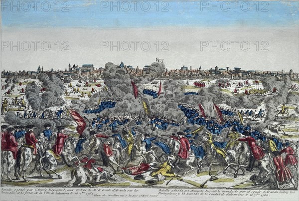 BATALLA DE SALVATIERRA-ESPANA PORTUGAL-16-9-1762
MADRID, BIBLIOTECA NACIONAL ESTAMPAS
MADRID