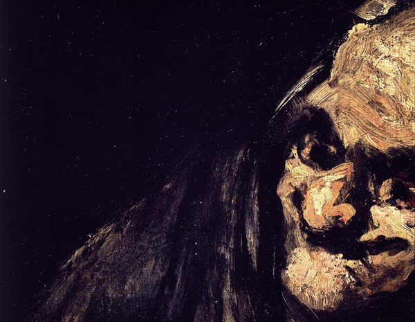 Goya, Two old men eating soup (detail faces)