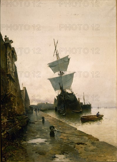 GARTNER DE LA PEÑA J
MUELLE DEL PUERTO DE MALAGA - 1887 - O/L 146x108 - ECLECTICISMO ESPAÑOL
MALAGA, MUSEO BELLAS ARTES
MALAGA