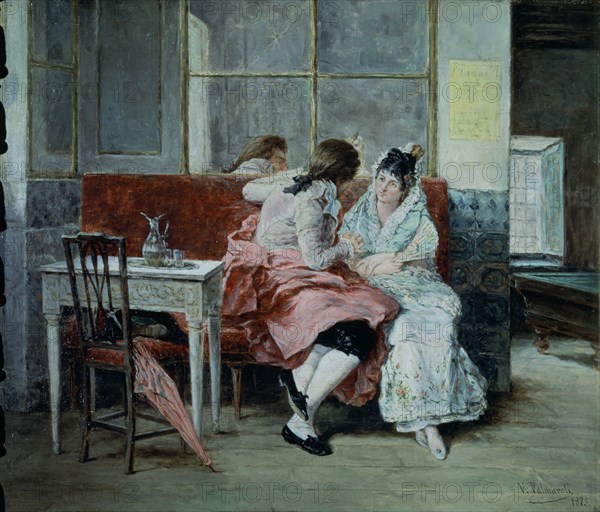 PALMAROLI VICENTE 1834/96
UN CAFE DEL SIGLO XVIII-LA BOTILLERIA-1873-37,5X44 CMS(*1801/+1853)
BILBAO, MUSEO BELLAS ARTES
VIZCAYA