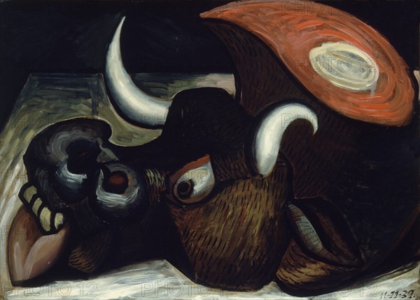 FERNANDEZ LUIS
CABEZA DE TORO MUERTO-OLEO/LIENZO-76X107 CMS 1939
BILBAO, MUSEO BELLAS ARTES
VIZCAYA