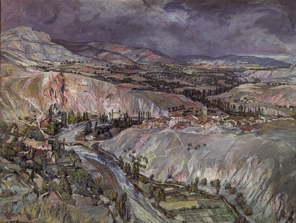 ZULOAGA IGNACIO 1870-1945
PAISAJE-OLEO/CARTON-75,5 X 98 CM
BILBAO, MUSEO BELLAS ARTES
VIZCAYA