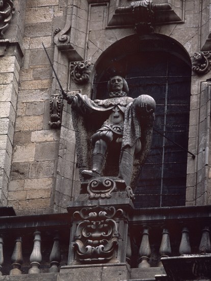 ROLDAN PEDRO 1624/69
EXTERIOR-PORTADA-DETALLE-ESCULTURA DE SAN FERNANDO
JAEN, CATEDRAL
JAEN