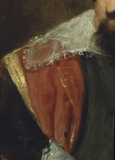 Velázquez, Portrait of Sebastián de Morra (detail)