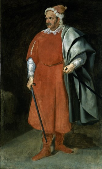 Velázquez, The Buffoon Don Cristobal de Castañeda y Pernía
