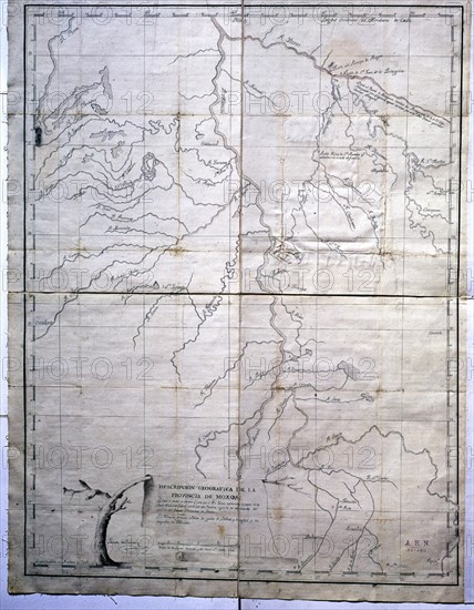 RIBERA LAZARO
DESCRIPCION GEOGRAFICA DE LA PROVINCIA DE MOXOS-1792
MADRID, ARCHIVO HISTORICO NACIONAL
MADRID
This image is not downloadable. Contact us for the high res.