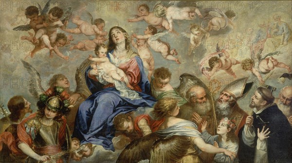 BOCANEGRA PEDRO 1638/89
VIRGEN CON NIÑO ADORADA POR SANTOS
GRANADA, MUSEO BELLAS ARTES
GRANADA
